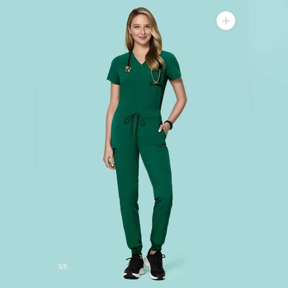 Mandala Hunter Green Scrub Set